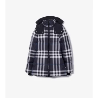 Chaqueta acolchada con estampado de cuadros