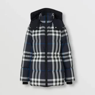 Chaqueta acolchada con estampado de cuadros