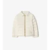 Chaqueta acolchada de nailon con cinta a cuadros Chaqueta acolchada de nailon con cinta a cuadros