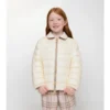 Chaqueta acolchada de nailon con cinta a cuadros Chaqueta acolchada de nailon con cinta a cuadros
