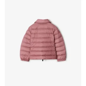 Chaqueta acolchada de nailon con cinta a cuadros