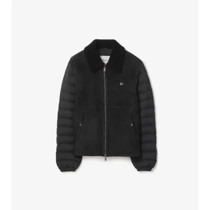 Chaqueta acolchada de nylon y piel de oveja Chaqueta acolchada de nylon y piel de oveja