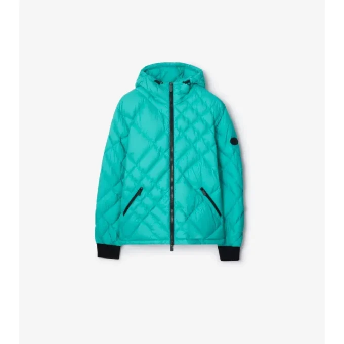 Chaqueta acolchada Doversgreen de nailon con costuras a cuadros