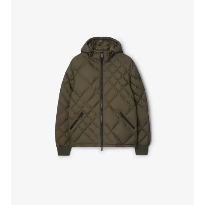 Chaqueta acolchada Doversgreen de nailon con costuras a cuadros