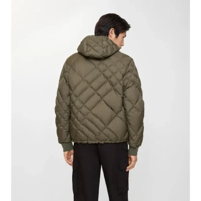 Chaqueta acolchada Doversgreen de nailon con costuras a cuadros
