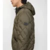 Chaqueta acolchada Doversgreen de nailon con costuras a cuadros
