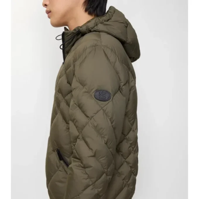 Chaqueta acolchada Doversgreen de nailon con costuras a cuadros