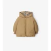 Chaqueta acolchada reversible de nailon con estampado de cuadros Chaqueta acolchada reversible de nailon con estampado de cuadros