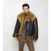 Chaqueta aviador corta de piel de oveja Chaqueta aviador corta de piel de oveja