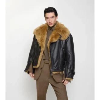 Chaqueta aviador corta de piel de oveja