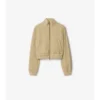 Chaqueta bomber de gabardina acolchada Chaqueta bomber de gabardina acolchada