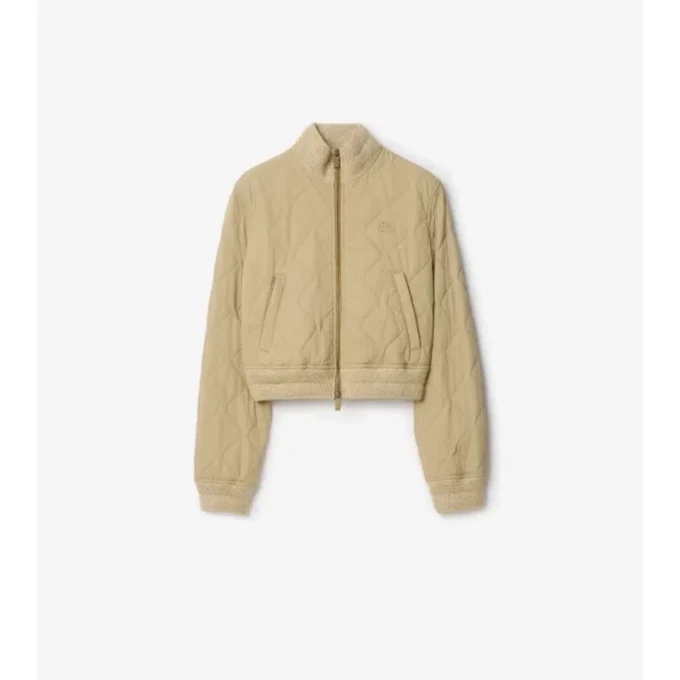 Chaqueta bomber de gabardina acolchada Chaqueta bomber de gabardina acolchada