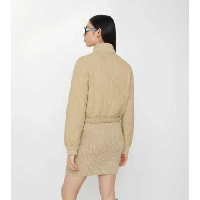 Chaqueta bomber de gabardina acolchada Chaqueta bomber de gabardina acolchada