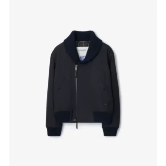 Chaqueta bomber de mezcla de lana