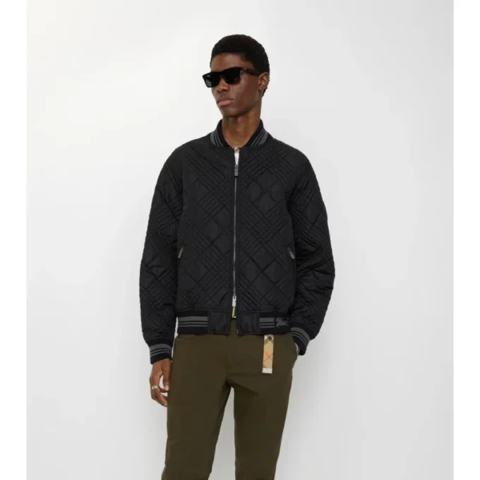 Chaqueta bomber Rakewood con microcuadros Chaqueta bomber Rakewood con microcuadros