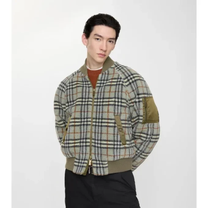 Chaqueta bomber reversible de nailon Chaqueta bomber reversible de nailon