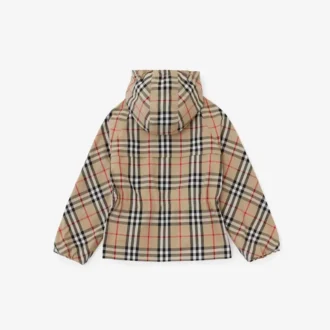 Chaqueta con capucha de algodón Vintage Check Chaqueta con capucha de algodón Vintage Check