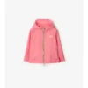 Chaqueta con capucha de nailon con cinta a cuadros Chaqueta con capucha de nailon con cinta a cuadros