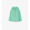 Chaqueta con capucha de nailon con cinta a cuadros Chaqueta con capucha de nailon con cinta a cuadros