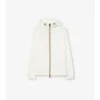 Chaqueta con capucha de nailon con cinta a cuadros