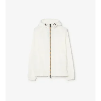Chaqueta con capucha de nailon con cinta a cuadros