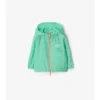 Chaqueta con capucha de nailon con cinta a cuadros Chaqueta con capucha de nailon con cinta a cuadros