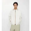 Chaqueta con capucha de nailon con cinta a cuadros