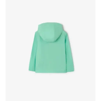 Chaqueta con capucha de nailon con cinta a cuadros