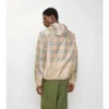 Chaqueta con capucha y estampado de cuadros degradado