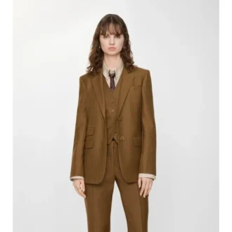 Chaqueta confeccionada en lana y mohair