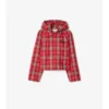 Chaqueta corta con capucha Newcott a cuadros