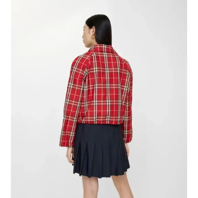 Chaqueta corta con capucha Newcott a cuadros