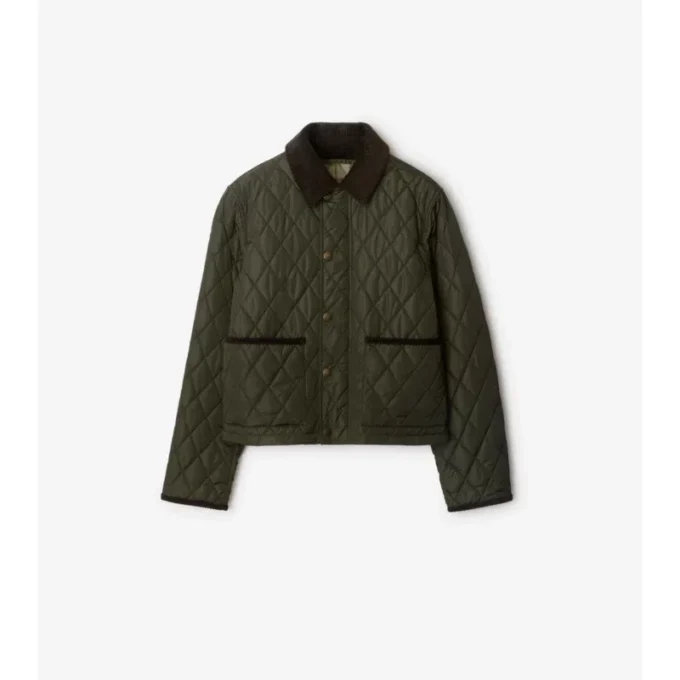 Chaqueta corta de nailon acolchada