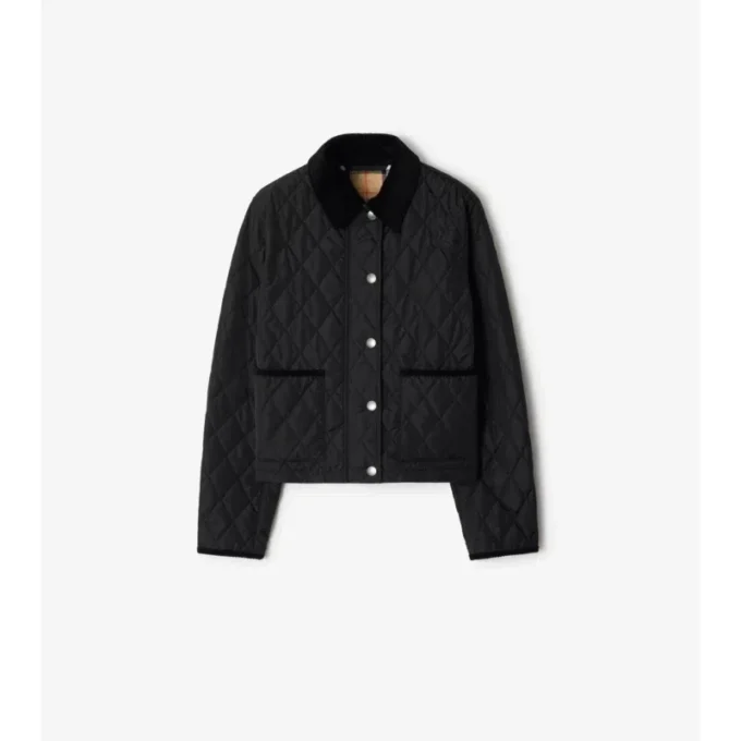 Chaqueta corta de nailon acolchada