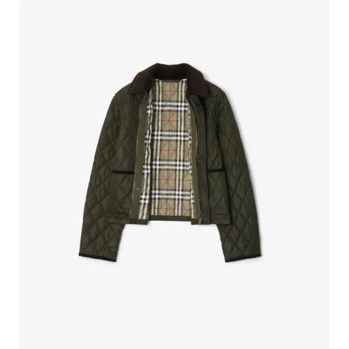 Chaqueta corta de nailon acolchada