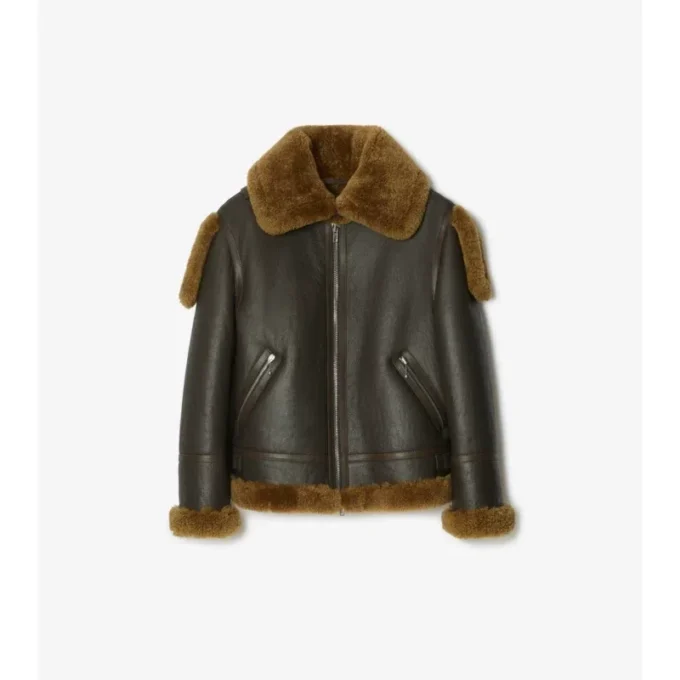 Chaqueta de aviador de piel de oveja Chaqueta de aviador de piel de oveja