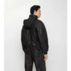 Chaqueta de cuero con logotipo en cursiva Chaqueta de cuero con logotipo en cursiva