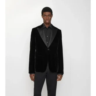 Chaqueta de esmoquin de terciopelo