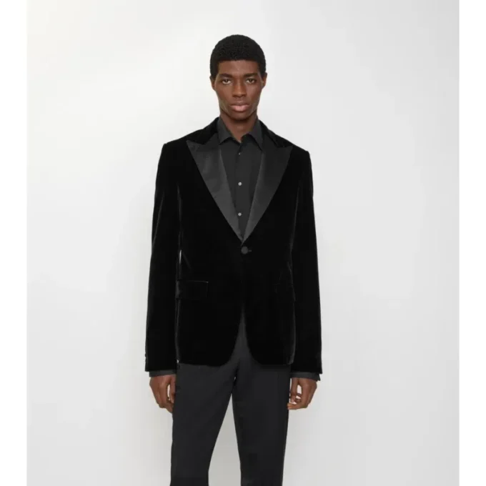Chaqueta de esmoquin de terciopelo