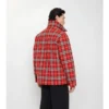 Chaqueta de franela de lana acolchada con estampado de cuadros Chaqueta de franela de lana acolchada con estampado de cuadros