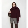Chaqueta de lana con pañuelo desmontable Chaqueta de lana con pañuelo desmontable