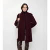 Chaqueta de lana con pañuelo desmontable Chaqueta de lana con pañuelo desmontable