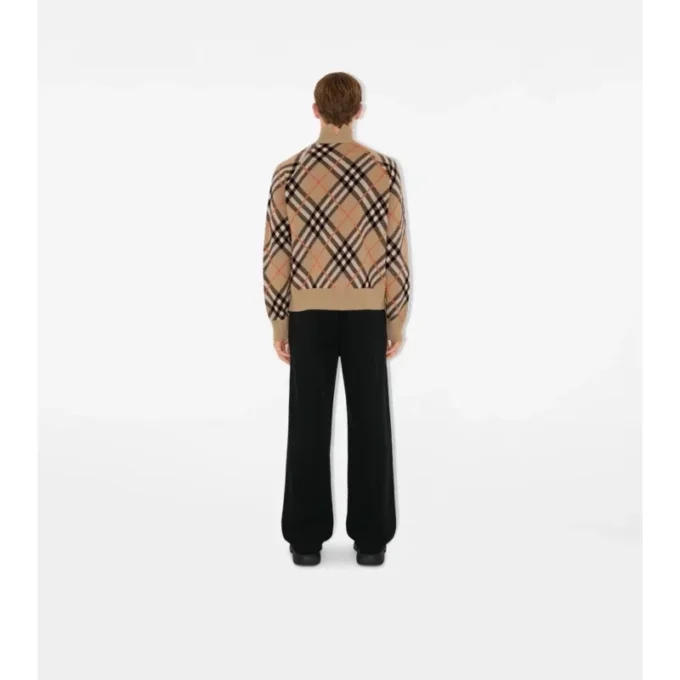 Chaqueta de mezcla de lana y mohair con estampado de cuadros Chaqueta de mezcla de lana y mohair con estampado de cuadros