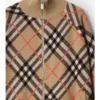 Chaqueta de mezcla de lana y mohair con estampado de cuadros Chaqueta de mezcla de lana y mohair con estampado de cuadros