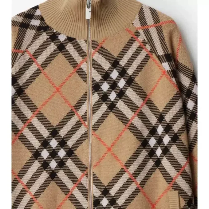 Chaqueta de mezcla de lana y mohair con estampado de cuadros Chaqueta de mezcla de lana y mohair con estampado de cuadros