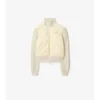 Chaqueta de nylon y lana con Check-Stitch Chaqueta de nylon y lana con Check-Stitch