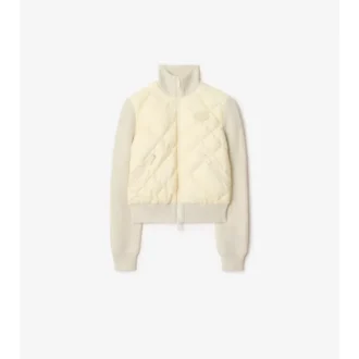 Chaqueta de nylon y lana con Check-Stitch