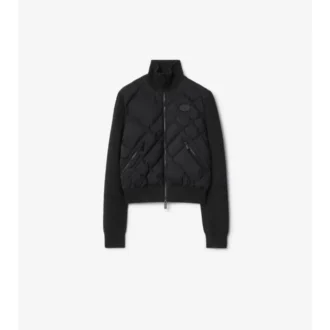Chaqueta de nylon y lana con Check-Stitch