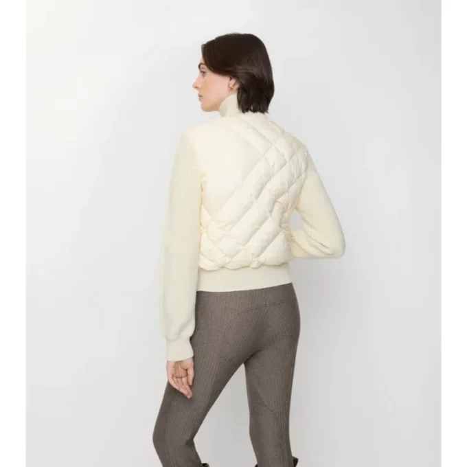 Chaqueta de nylon y lana con Check-Stitch Chaqueta de nylon y lana con Check-Stitch