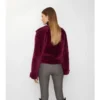 Chaqueta de piel de oveja con bufanda desmontable Chaqueta de piel de oveja con bufanda desmontable